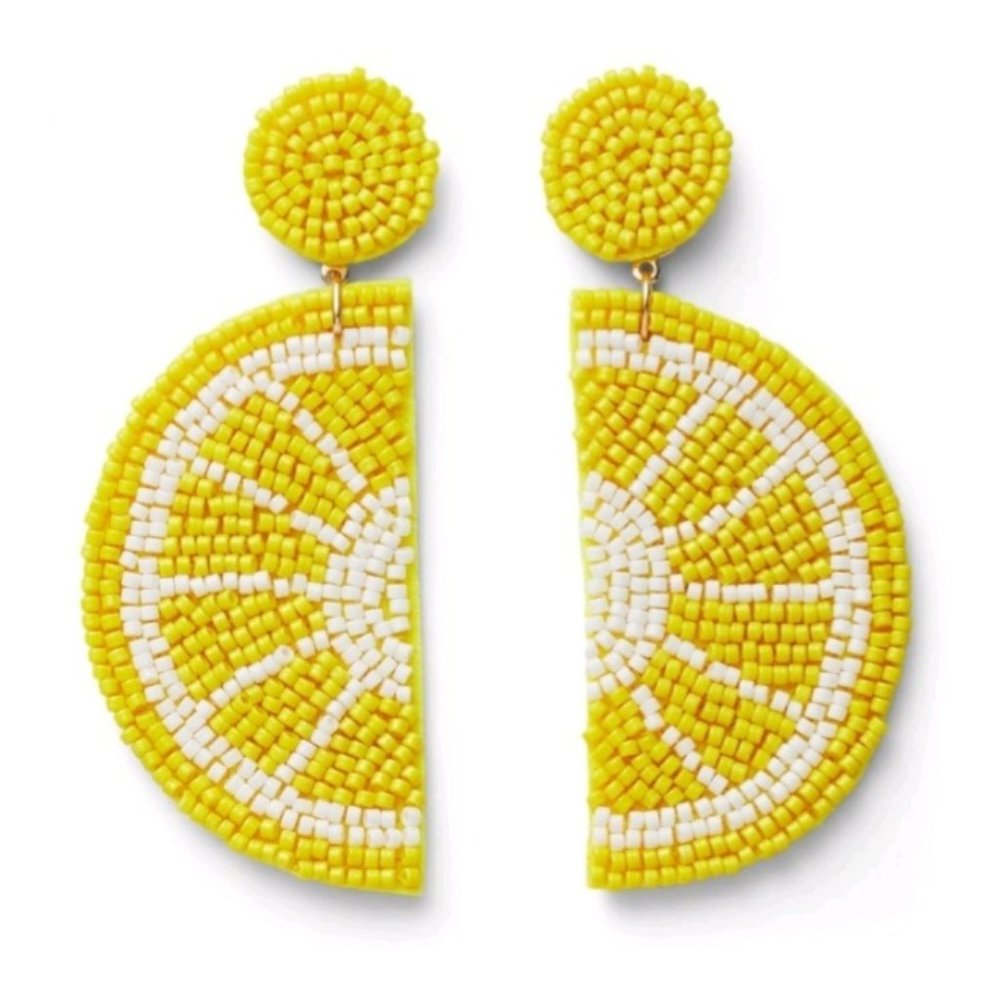 Tabitha Brown for Target Lemon Bead Drop Earrings